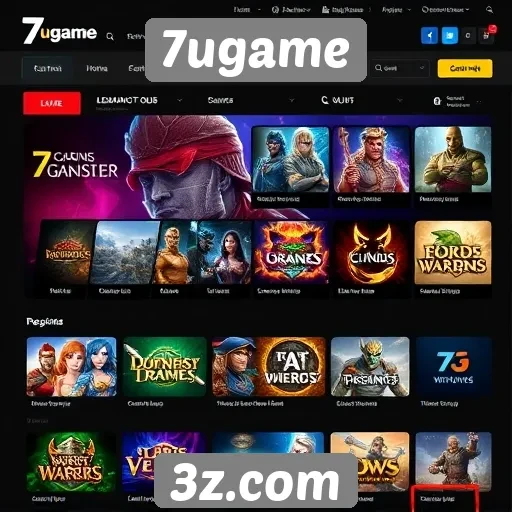 Guia de navegação no site 7ugame