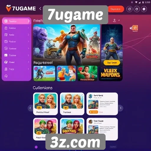 Interface do 7ugame é intuitiva e fácil de navegar